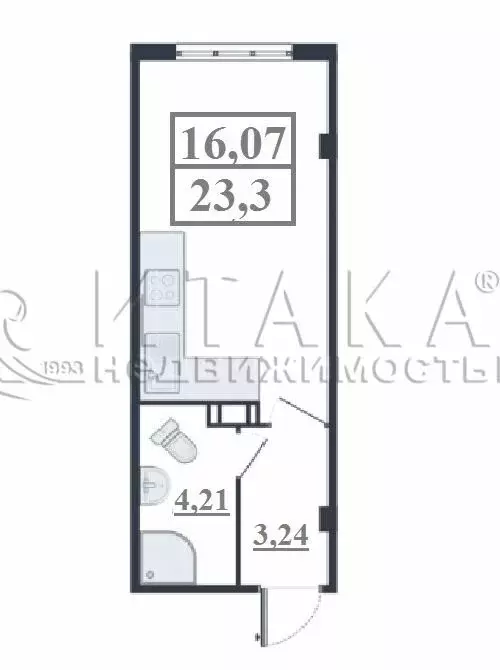 Квартира-студия: Мурино, улица Шоссе в Лаврики, 93 (23.3 м) - Фото 0