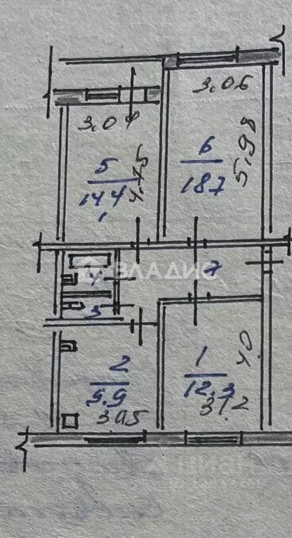 3-к кв. Пензенская область, Каменка ул. Дружбы, 2 (68.0 м) - Фото 2