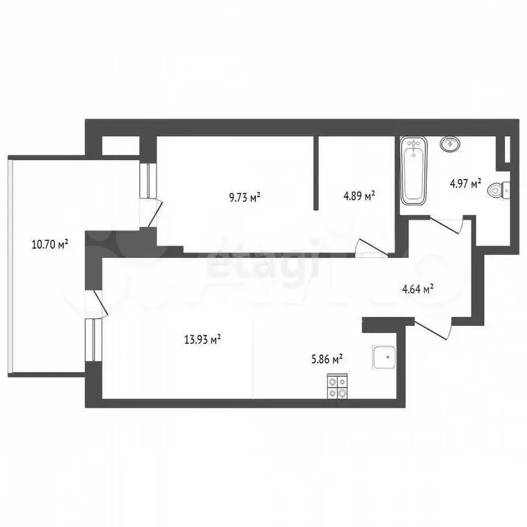 2-к. квартира, 45 м, 1/9 эт. - Фото 0