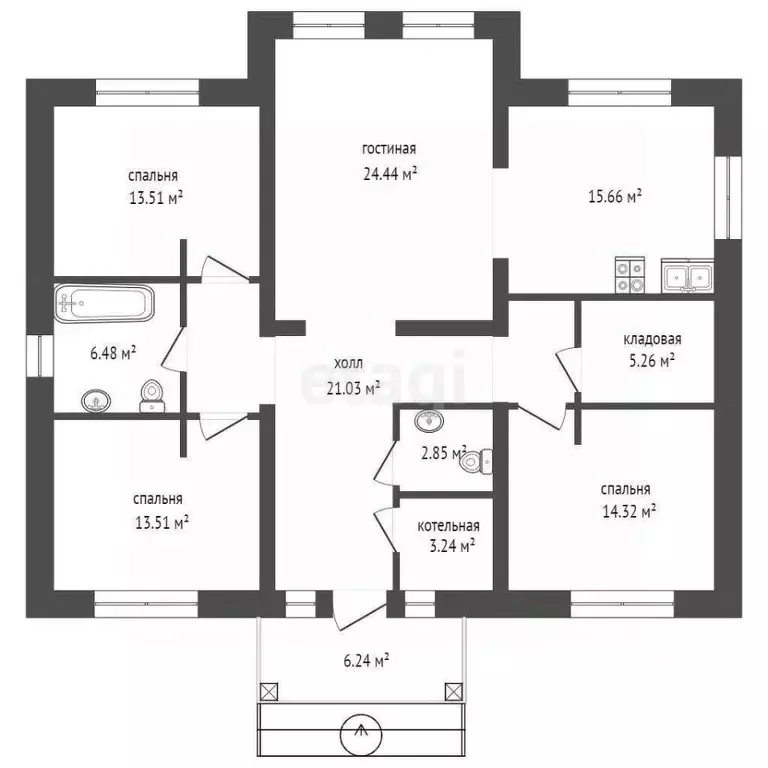 Дом в Тюменская область, Тюменский муниципальный округ, д. Падерина ... - Фото 2