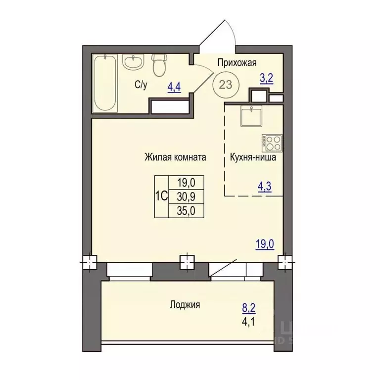 1-к кв. Псковская область, Псковский район, Завеличенская волость, д. ... - Фото 1