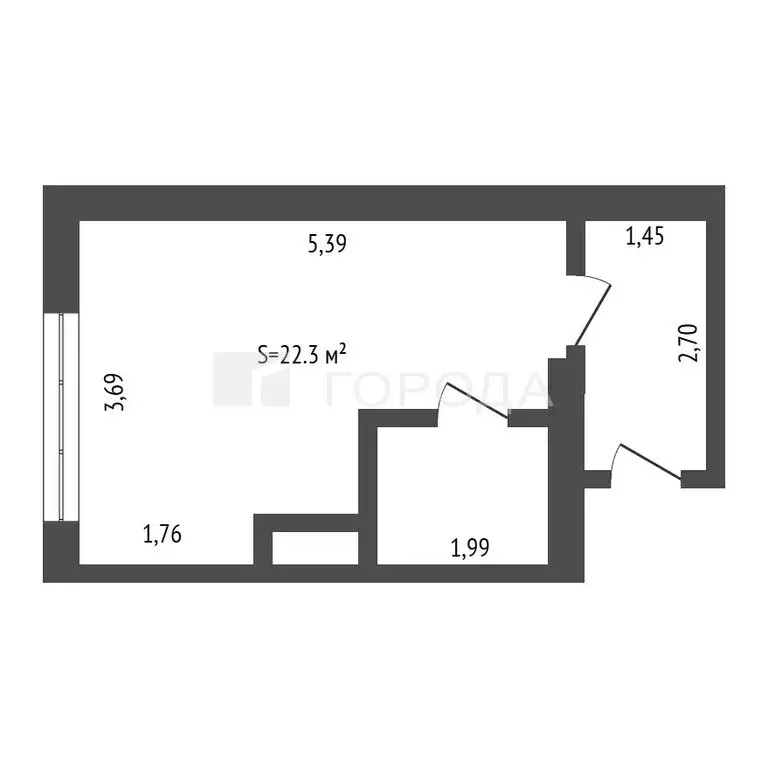 Квартира-студия: Новокузнецк, улица Энтузиастов, 11 (22.3 м) - Фото 1