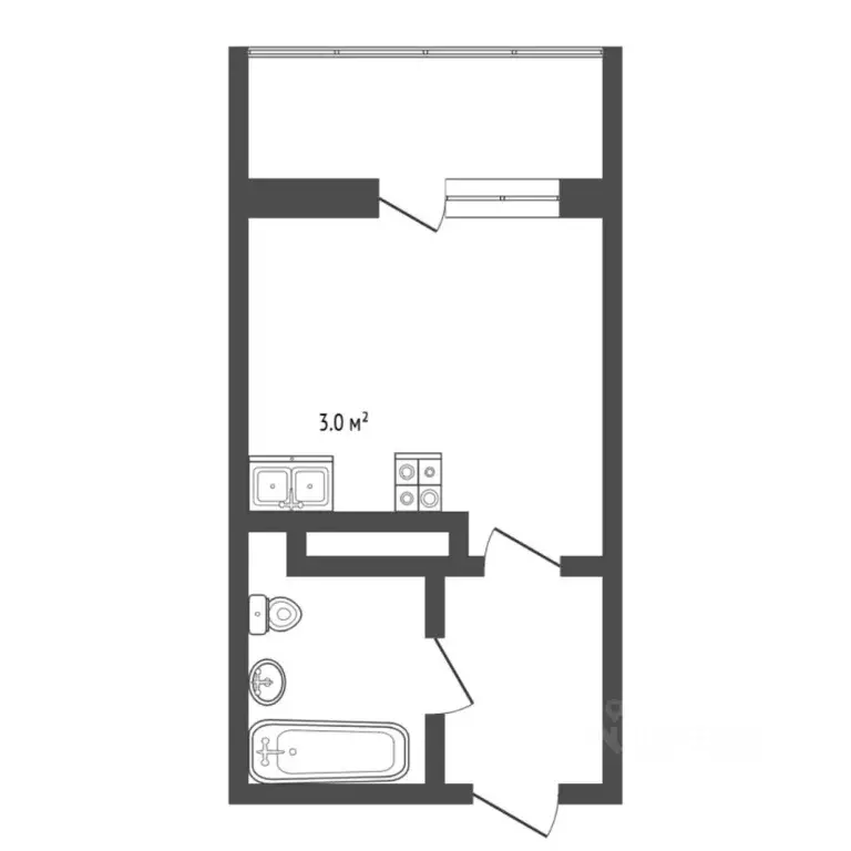 Студия Тюменская область, Тюменский муниципальный округ, д. Дударева ... - Фото 2