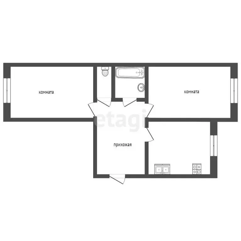2-комнатная квартира: Ирбит, Советская улица, 55 (48 м) - Фото 0