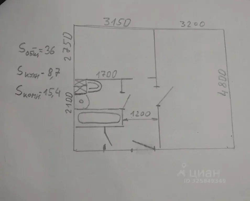 1-к кв. Санкт-Петербург Белградская ул., 26к9 (36.0 м) - Фото 2