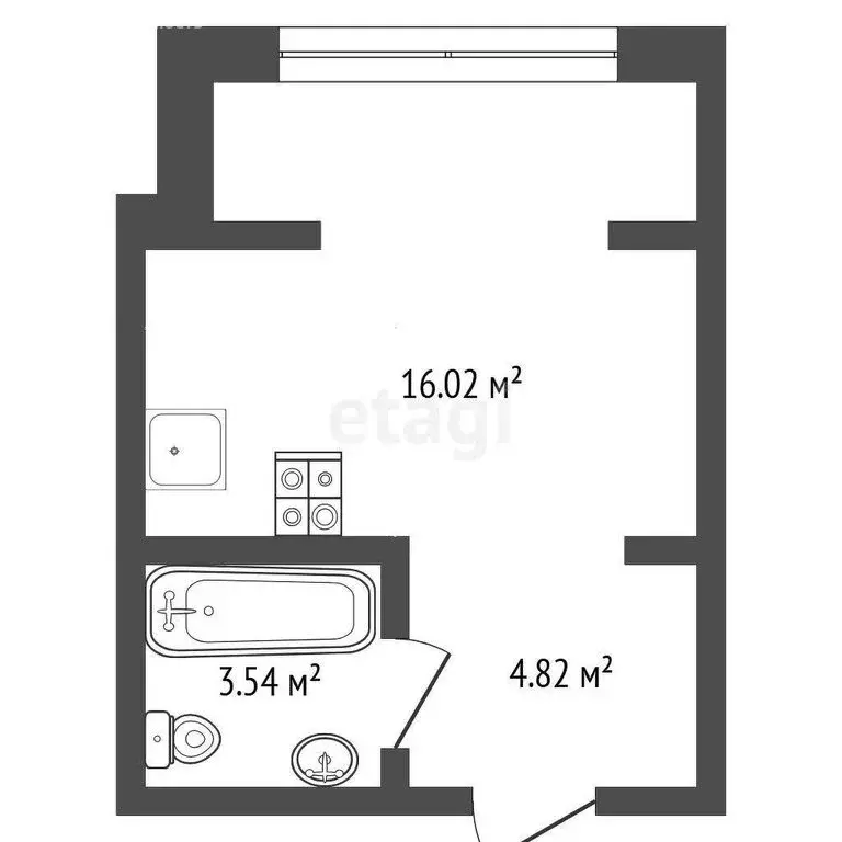 Квартира-студия: Ялуторовск, улица Свободы, 236 (25.5 м) - Фото 1