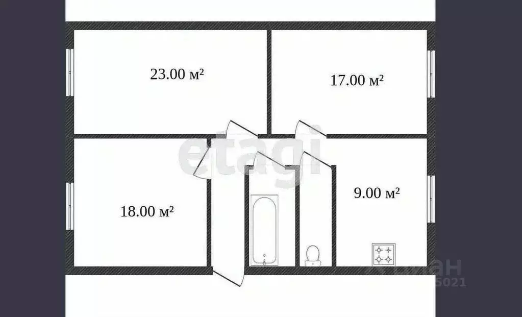 3-к кв. Костромская область, Костромской район, Чернопенское с/пос, с. ... - Фото 2