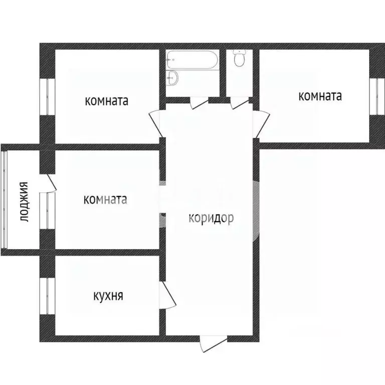 3-к кв. Курганская область, Курган Утяк мкр, ул. Советская, 51 (58.6 ... - Фото 2