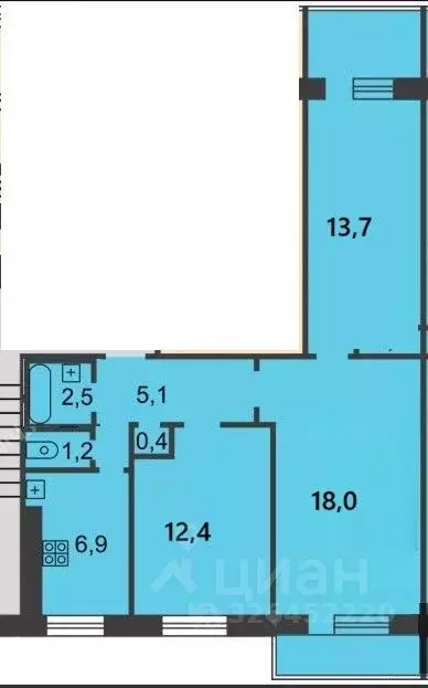 3-к кв. Нижегородская область, Нижний Новгород Мещерское Озеро ... - Фото 1