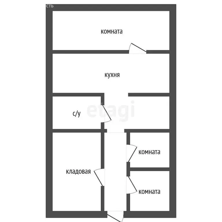Дом в село Хомутинино, Лесная улица (37.2 м) - Фото 1