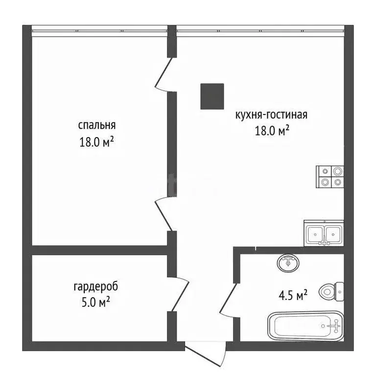 1-к кв. Краснодарский край, Геленджик городской округ, с. Дивноморское ... - Фото 1