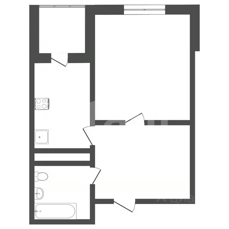 1-к кв. Тюменская область, Тюмень Широтная ул., 189к1 (42.6 м) - Фото 1