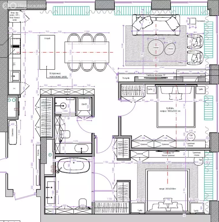 2-комнатная квартира: Москва, проспект Генерала Дорохова, вл1к1 (102 ... - Фото 2