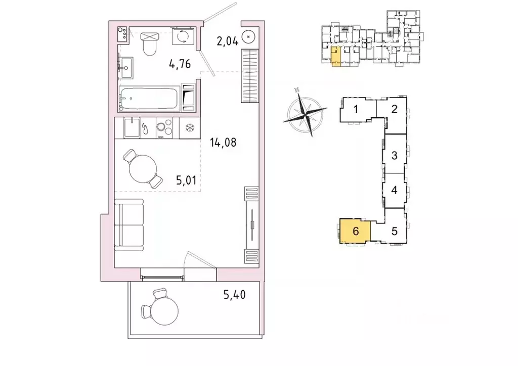 1-к кв. Ленинградская область, Гатчина Въезд мкр,  (27.51 м) - Фото 1