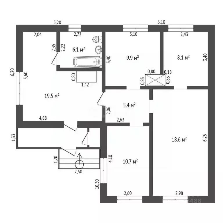 4-к кв. Амурская область, Благовещенский район, с. Усть-Ивановка ... - Фото 2