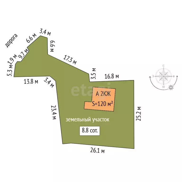 Дом в микрорайон Казарово, улица Халиуллы Валеева (120 м) - Фото 1