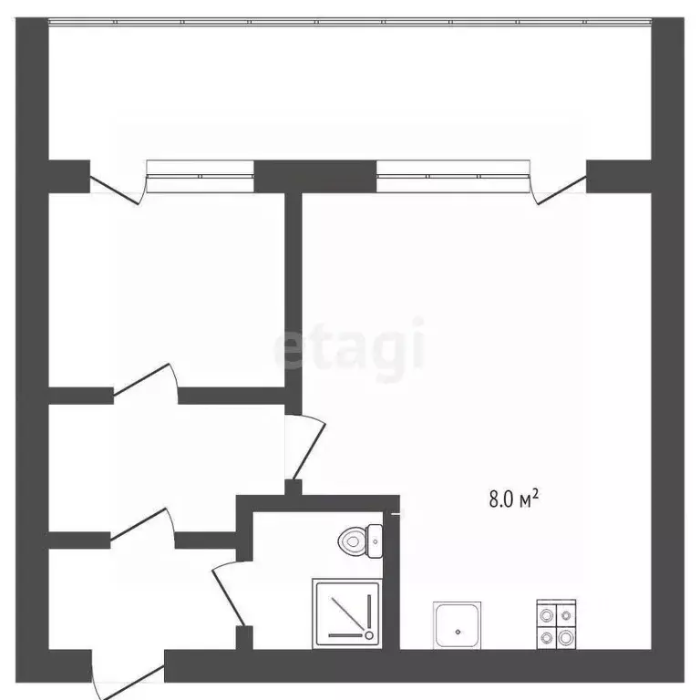 1-к кв. Тюменская область, Тюмень Ямская ул., 98а (30.2 м) - Фото 2