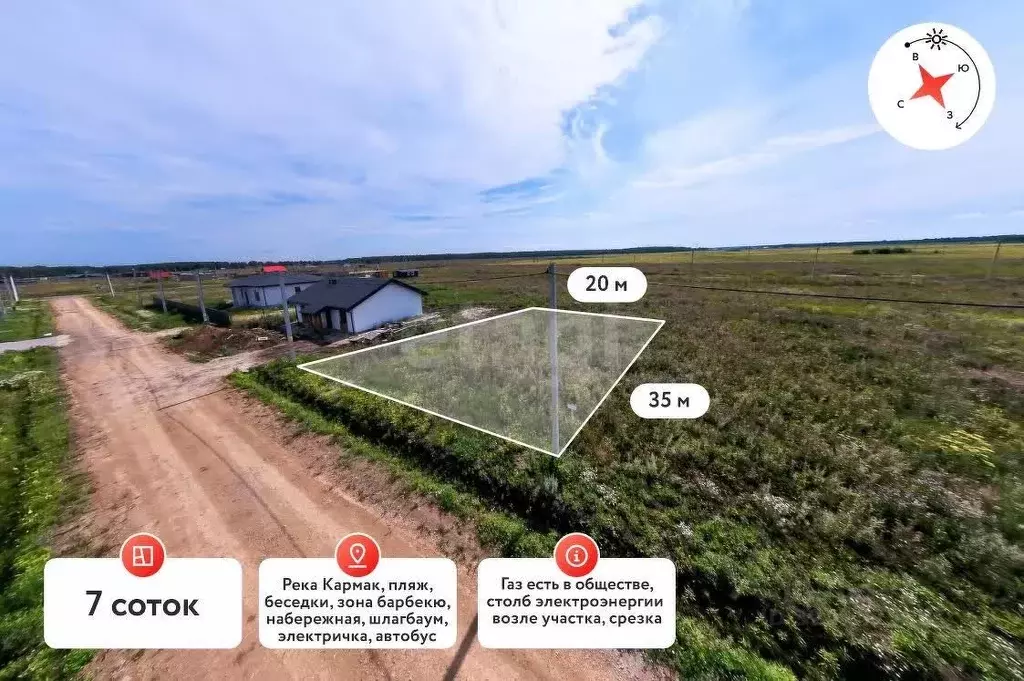 Участок в Тюменская область, Тюменский муниципальный округ, д. ... - Фото 1