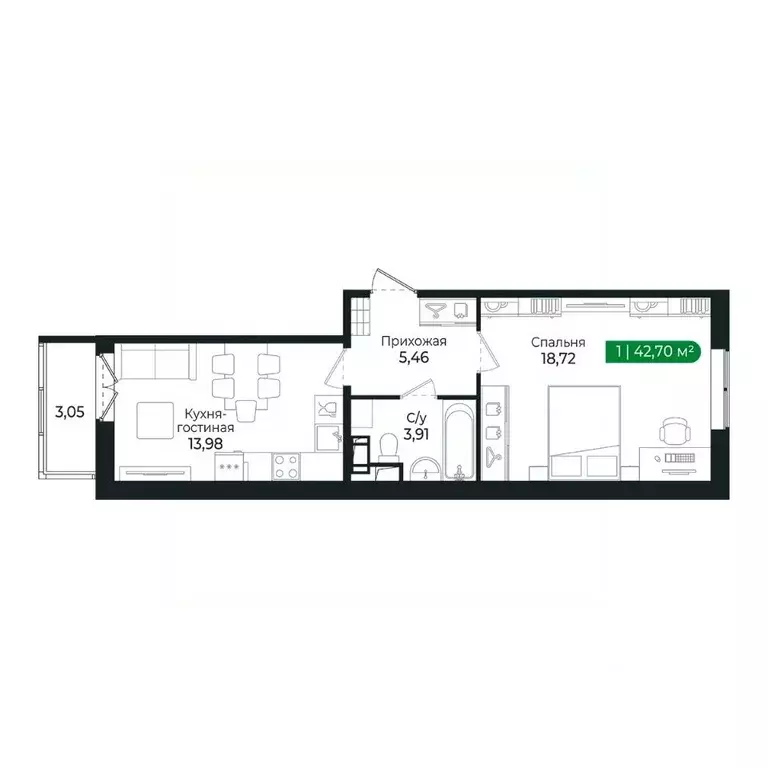 1-к кв. Ленинградская область, Сертолово Всеволожский район, ... - Фото 1