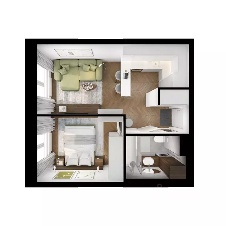 1-к кв. Нижегородская область, Нижний Новгород д. Утечино, Савин Парк ... - Фото 2