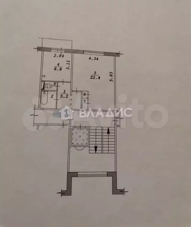 1-к. квартира, 40,9 м, 6/9 эт. - Фото 0