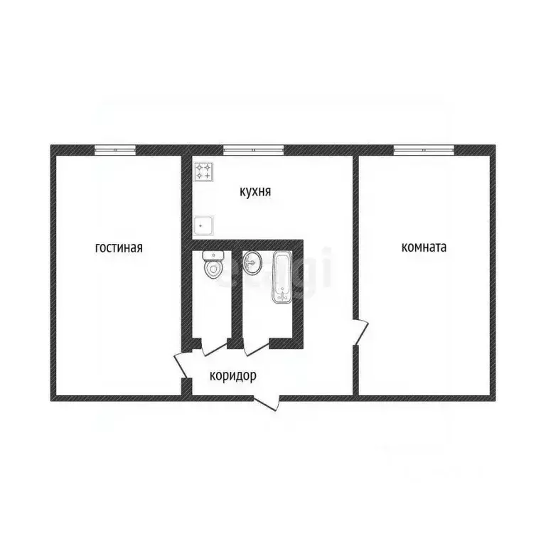 2-к кв. Костромская область, Кострома Никитская ул., 112 (41.0 м) - Фото 1