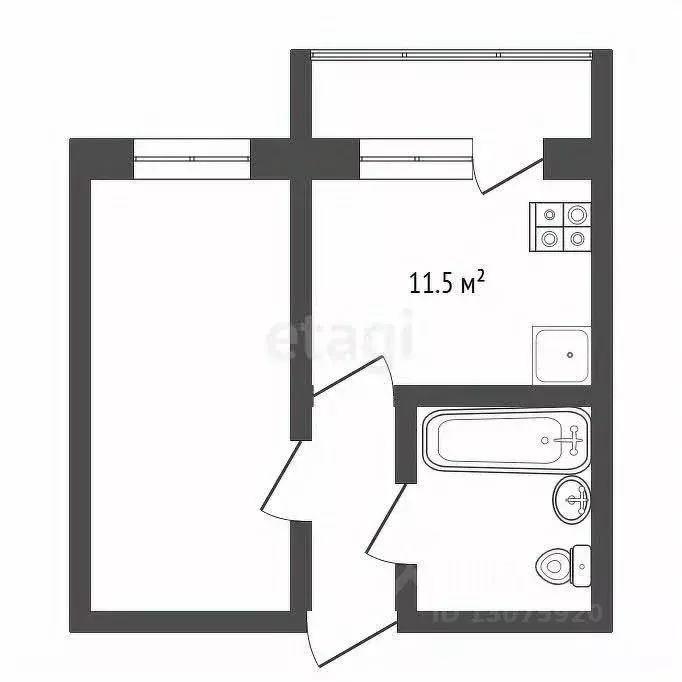 1-к кв. Ярославская область, Ярославский муниципальный округ, пос. ... - Фото 2