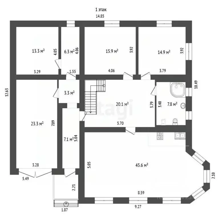 Дом в Вологодская область, Череповец ул. Раахе, 83 (287 м) - Фото 0