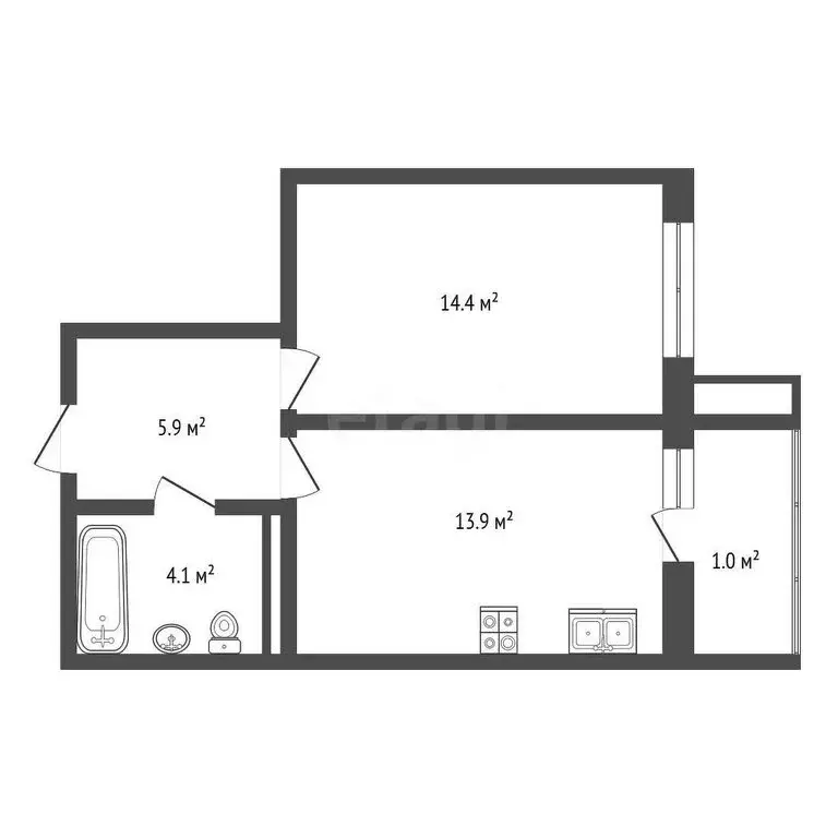 1-комнатная квартира: Анапа, улица Ленина, 241к2 (39.3 м) - Фото 0