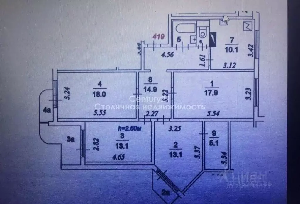 4-к кв. Москва Южнобутовская ул., 68 (95.6 м) - Фото 1