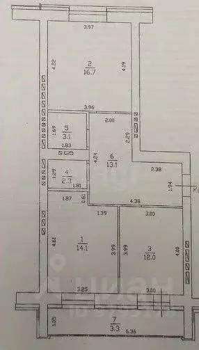 2-к кв. Татарстан, Казань ул. Азата Аббасова, 3 (61.3 м) - Фото 1