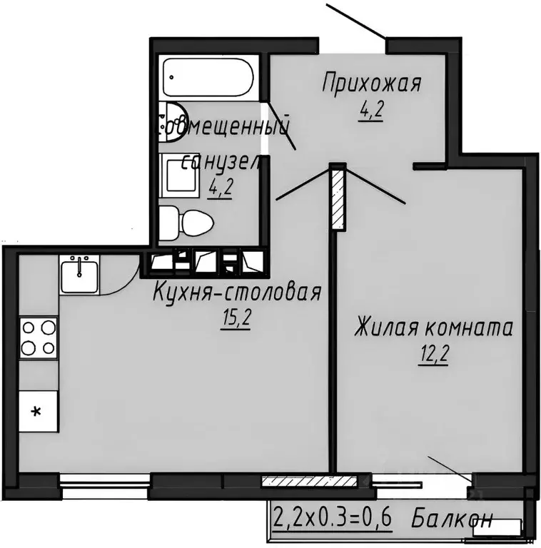 1-к кв. Удмуртия, Завьяловский район, с. Первомайский ул. Строителя ... - Фото 2