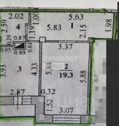 1-к кв. Липецкая область, Липецк ул. Осканова, 7 (47.3 м) - Фото 1