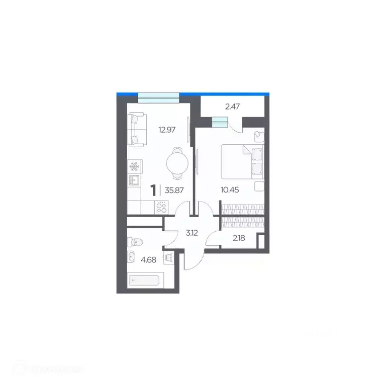 1-к кв. Рязанская область, Рязанский район, Дядьковское с/пос, с. ... - Фото 2