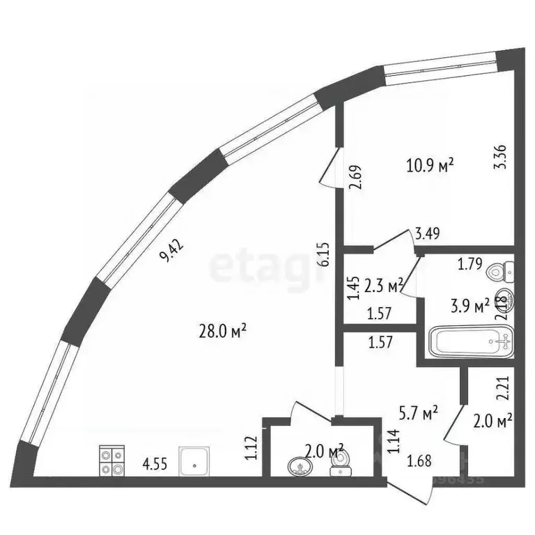 2-к кв. Москва Рязанский просп., 6А (54.0 м) - Фото 1
