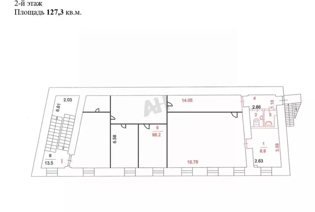 Помещение свободного назначения в Москва Кривоарбатский пер., 13 (127 ... - Фото 2