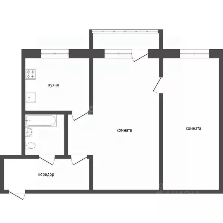 2-к кв. Курганская область, Курган ул. Гоголя, 123 (45.0 м) - Фото 2