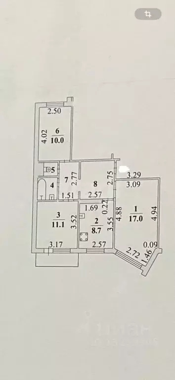 3-к кв. Липецкая область, Липецк Липовская ул., 1 (61.9 м) - Фото 2