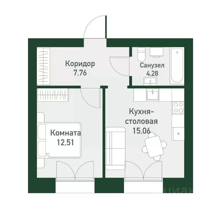 1-к кв. Свердловская область, Екатеринбург Твоя Привилегия жилой ... - Фото 0