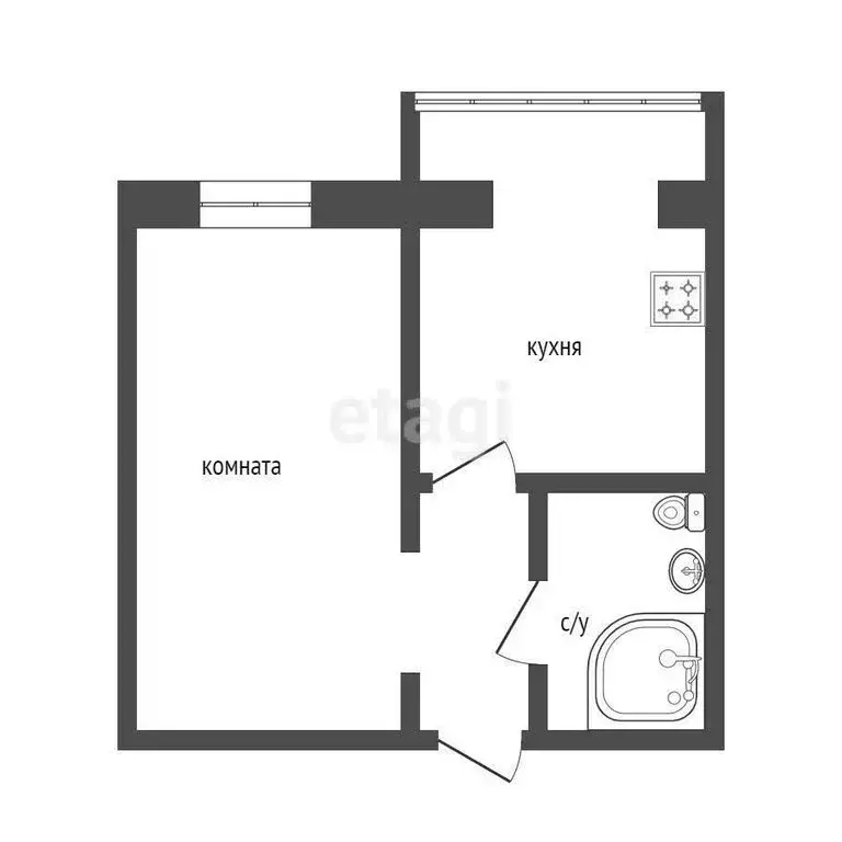 1-комнатная квартира: Курган, Солнечный бульвар, 26к5 (38.7 м) - Фото 1