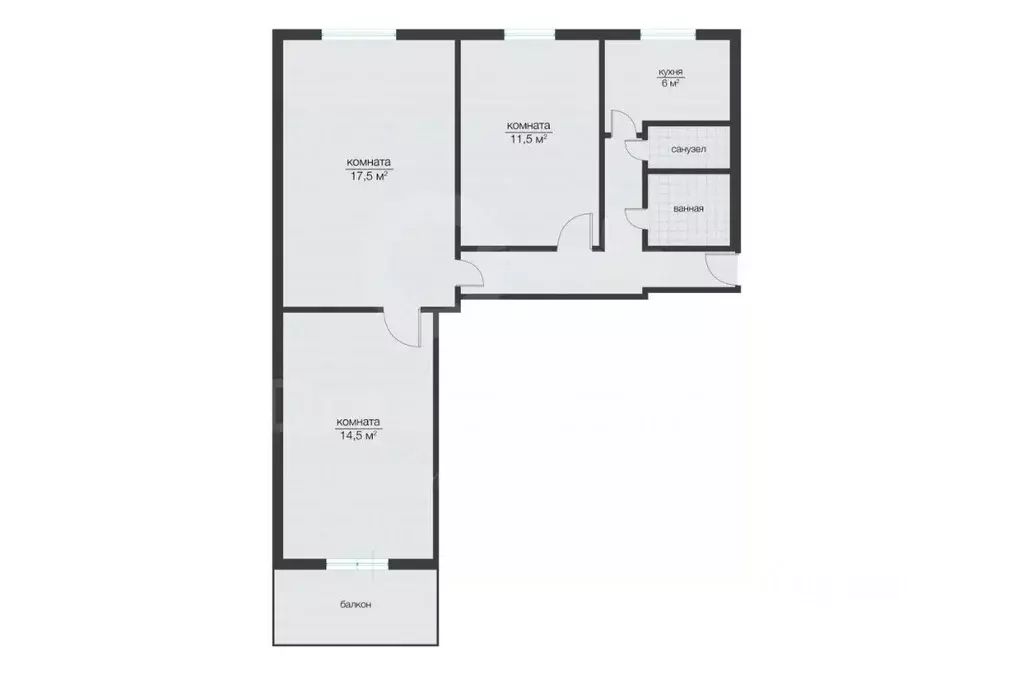 3-к кв. Москва ул. Гурьянова, 51 (58.0 м) - Фото 1