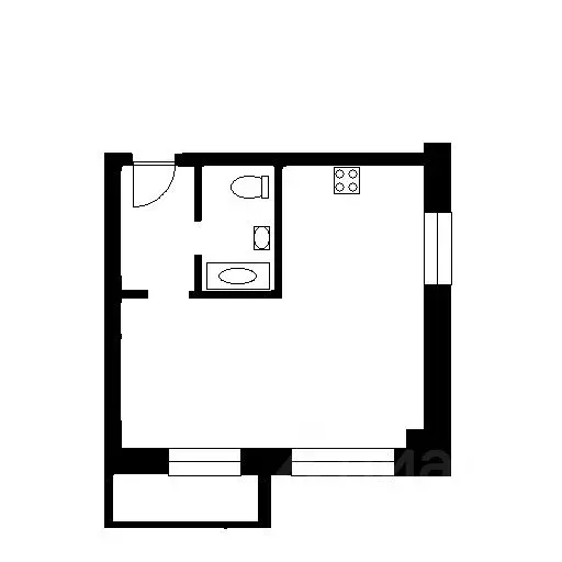 1-к кв. Новосибирская область, Новосибирск Спортивная ул., 19 (40.0 м) - Фото 2