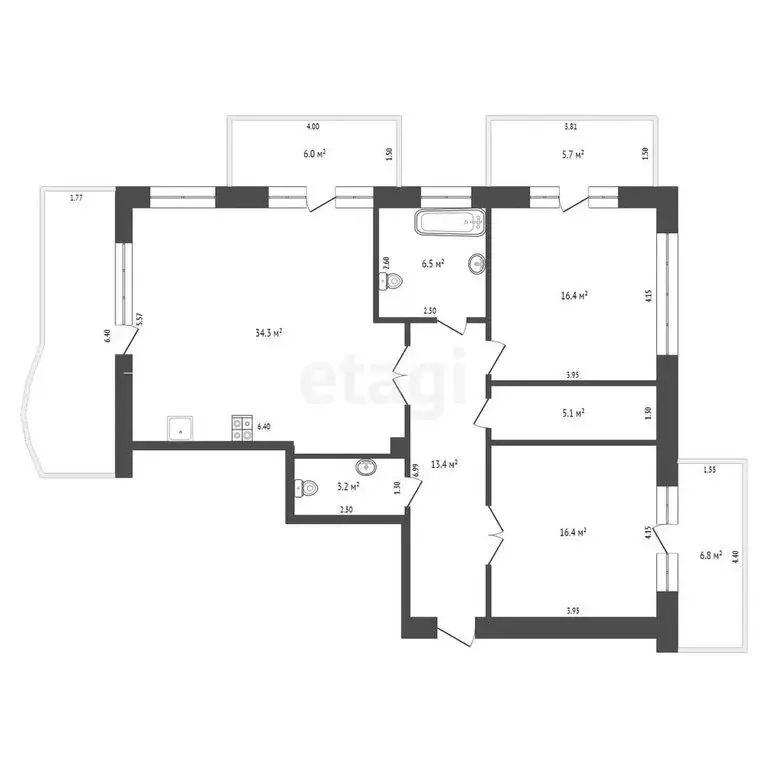 3-комнатная квартира: Алупка, улица Ленина, 9Л (95.3 м) - Фото 0