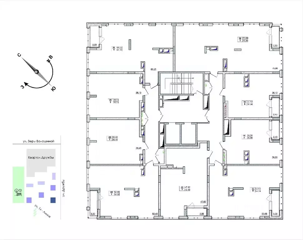 2-к кв. Кемеровская область, Кемерово ул. Дружбы, 11 (47.82 м) - Фото 2