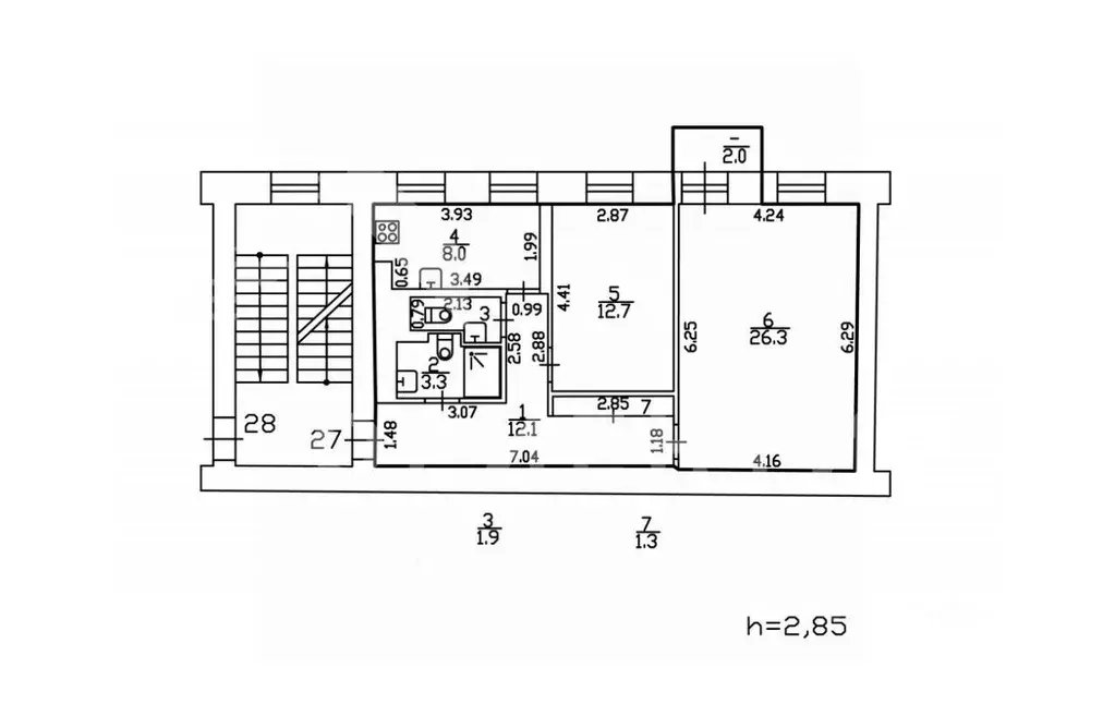 2-к кв. Санкт-Петербург Загородный просп., 8 (65.0 м) - Фото 2
