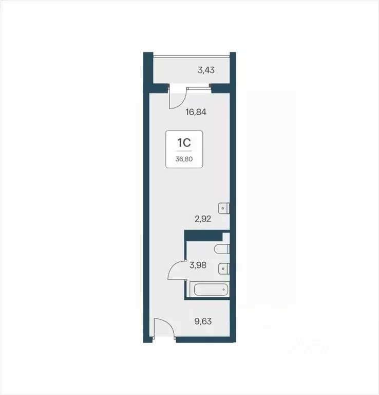 1-к кв. Новосибирская область, Новосибирск Красный просп., 180 (36.9 ... - Фото 1