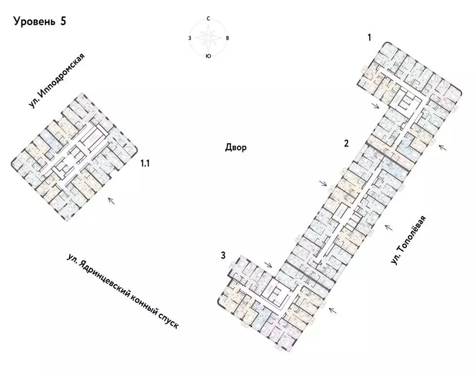 1-комнатная квартира: Новосибирск, Тополёвая улица, с23 (45.19 м) - Фото 1