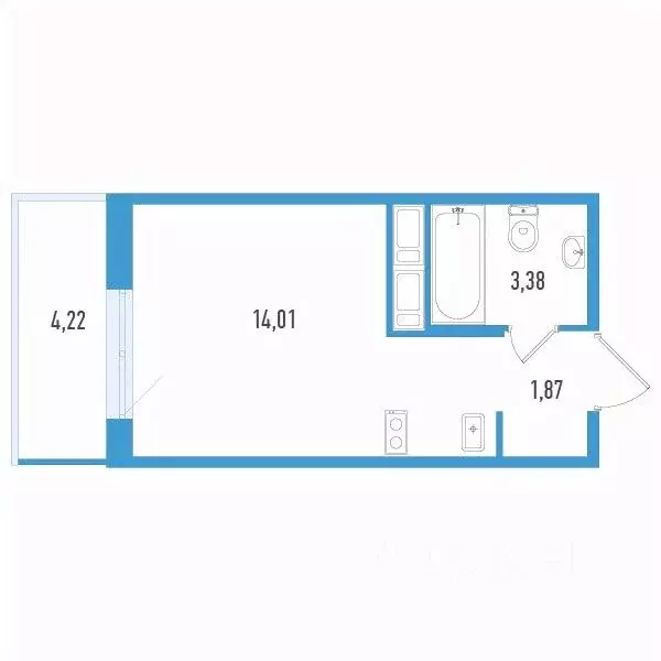 Студия Санкт-Петербург Аэросити Лайф жилой комплекс (20.53 м) - Фото 0