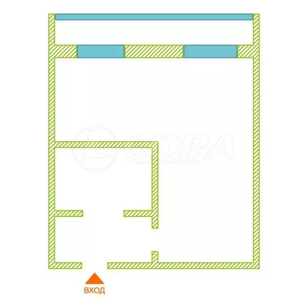 Квартира-студия: Патрушева, улица Александра Пушкина, 16 (31 м) - Фото 0