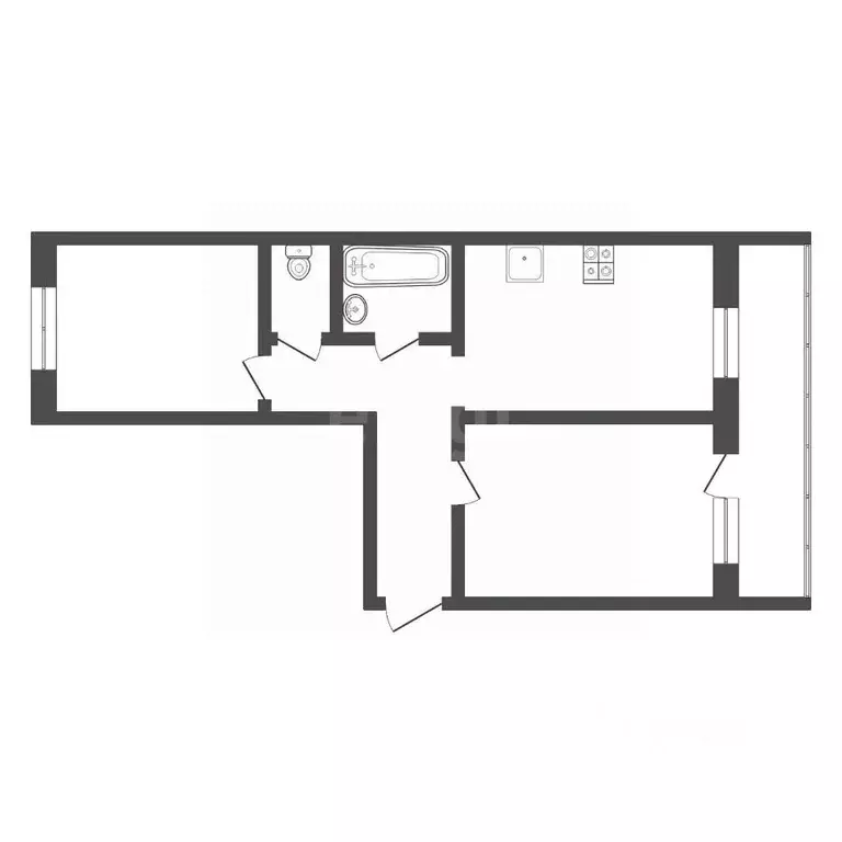 2-к кв. Тюменская область, Тюмень ул. Шиллера, 46к2 (51.0 м) - Фото 2